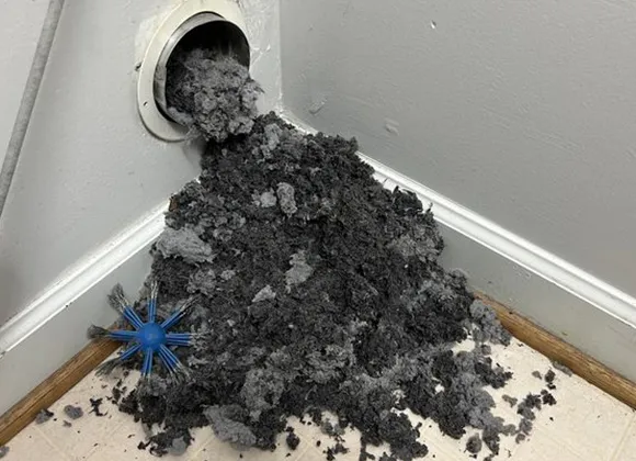 Expert dryer vent repair and replacement with lint removal preventing fire hazards in Sheboygan WI.