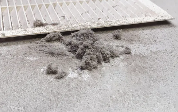 Dust and allergens removed during thorough HEPA-certified air duct cleaning in Manitowoc WI.